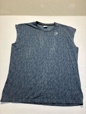 GYMSHARK Mens Critical Sleeveless Tee Tank Size XL
Color Smoked Blue
